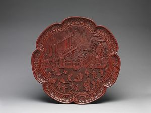 Asian lacquer plate red.JPG